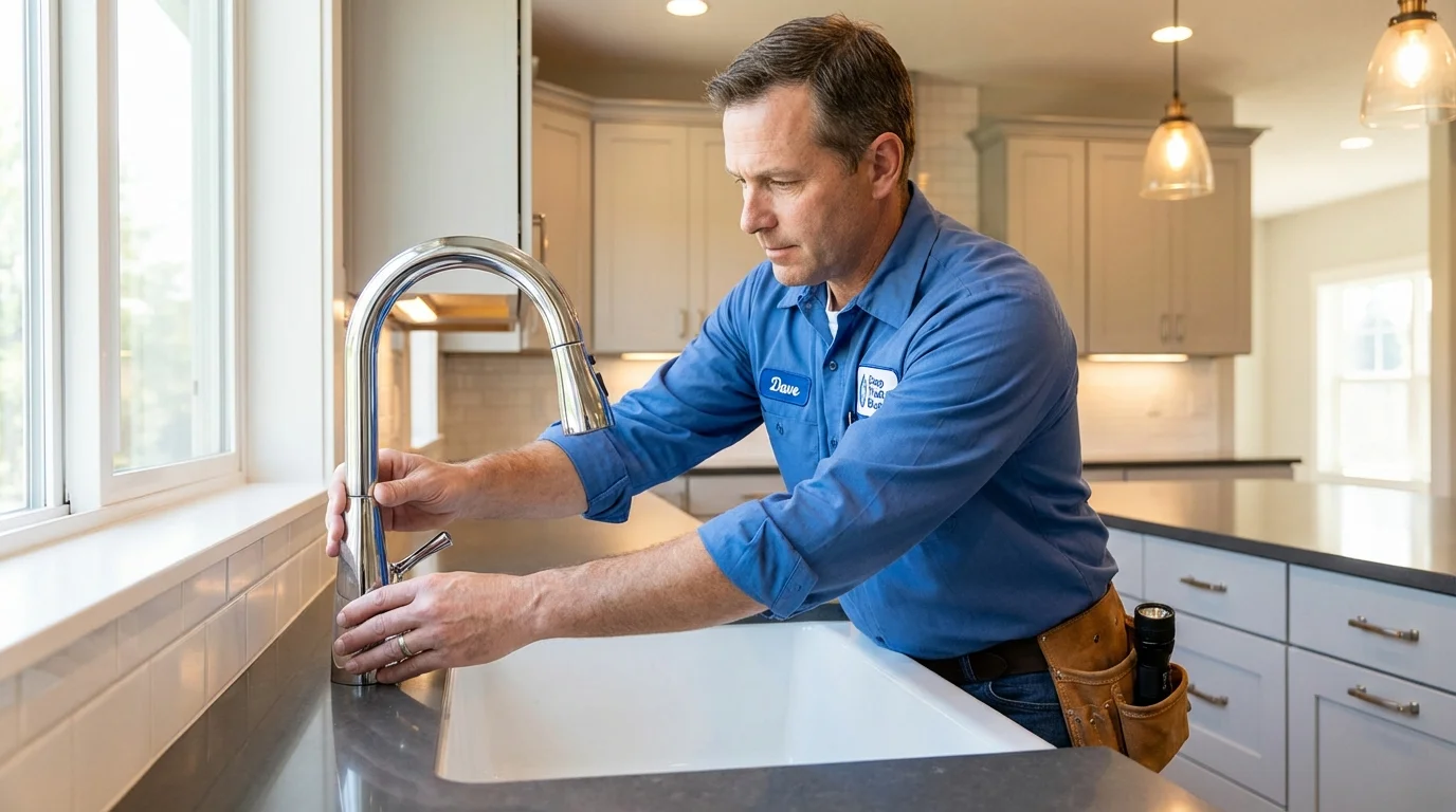 Kitchen faucet installation by Johns Plumbing LLC in Darien